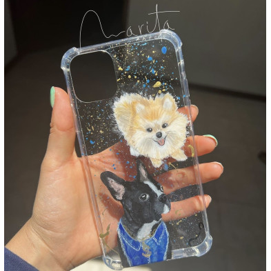 Carcasa para móvil pintada a mano
